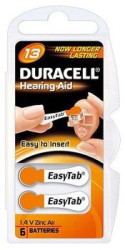 6 x baterie do aparatów słuchowych Duracell Easy Tab 13