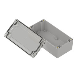 Obudowa ogólnego użytku Poliwęglan szerokość zew. 80mm długość zew. 160mm wys. zew. 60mm RS PRO IP67 Jasnoszary
