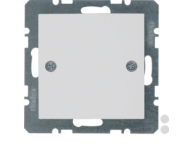 S.1/B.3/B.7 Zaślepka z płytką czołową bez pazurków rozporowych biały 10091909 HAGER