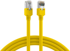 Patch cable, RJ45 plug, straight to RJ45 plug, straight, Cat 5e, S/UTP, PVC, 50 m, yellow, K8702.50