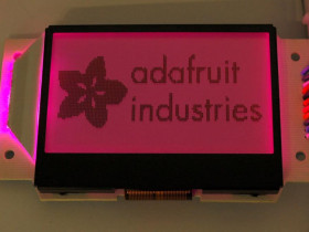 Adafruit Graphic ST7565 Positive LCD (128x64) with RGB backlight + extras