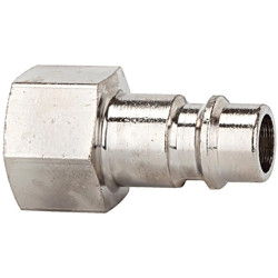 Nipple, L 32 mm, 35 bar, brass, nickel-plated, for jacks, 107311