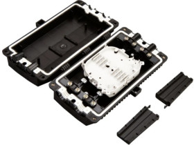 Mufa światłowodowa płaska przelotowa do 24 spawów IP67, w pełni wyposażona FOM-24K-P