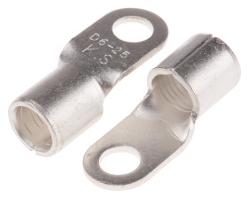 Zacisk oczkowy rozmiar przewodu 25mm² Ø 6.5mm nieizolowany średnica wew 6.5mm RS PRO