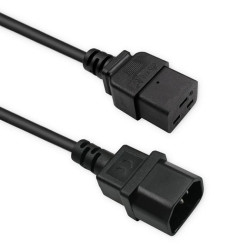 Qoltec Kabel przedłużający zasilający IEC C14/C19 3x1.5mm² 2m