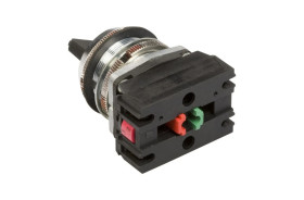 Przełącznik 2 położeniowy pokrętło 30mm czarny 1Z 1R bez samopowrotu W0-NEF30-P XY S