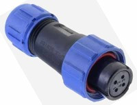 SPP1310-4GW Gniazdo 4 pin na kabel (4-6.5mm) okrągły, zakręcany, wodoodporny - gwint wewnętrzny