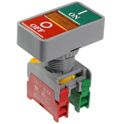 Przełącznik DP-B22-1-0/C 2 tory ON-(OFF)+OFF-(ON) czerwony bez podśw.