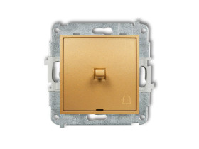 MINI Wyłącznik zwierny przycisk "dzwonek" w stylu amerykańskim złoty 29MWPUS-4 KARLIK