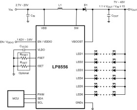 6 channel high-efficiency/Efficacy LED backlight driver