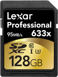 Karta SD SDXC, 128 GB SLC, Lexar Professional 633x