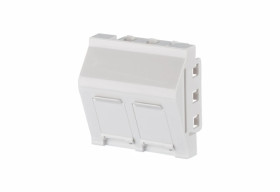 Adapter 2 port pod keystone 45x45 METZ CONNECT 130915J4502KE
