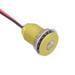 Q10F5AYXXSY24E Super Bright Yellow 10mm 24VDC LED Panel Indicator IP67 APEM