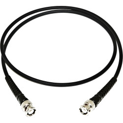 Coaxial cable, BNC plug (straight) to BNC plug (straight), 50 Ω, RG-58C/U, grommet black, 0.91 m, BU-P2249-C-36