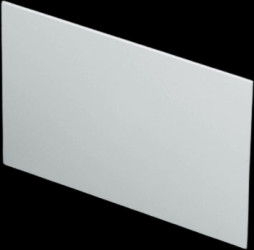 Front plate, aluminum, (W x H) 124.2 x 79.6 mm, light gray, for SHELL-TYPE CASES O/V 190, Vers. I, A9114221