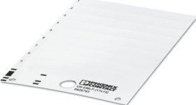 PVC device marker, (L x W) 14.9 x 16.9 mm, white, carrier card with 54 pcs, 0828793