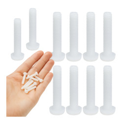 Śruba Nylonowa M4x20mm - 10 szt - na śrubokręt