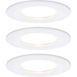 Paulmann 93496 Nova Bathroom Recessed Light Set 18W LED IP44 Matt White