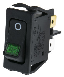 Przełącznik kołyskowy Wł.-wył. podświetlany 16 A DPST Czarny IP40 Marquardt