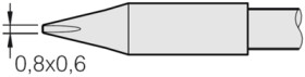 Soldering tip, chisel shaped, Ø 0.8 mm, (L) 8.5 mm, C245742