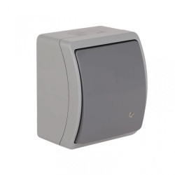 Koala Łącznik uniwersalny/schodowy z podświetleniem bez nadruku n/t IP44 pop/grafit VW 157-58 61.370