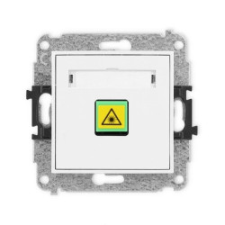 MINI Mechanizm gniazda światłowodowego/optycznego pojedynczego biały mat 25MGOP-1