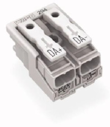 Złączka zasilająca 2-biegunowa bez stopek bez styku PE 294-4032 /1000szt./