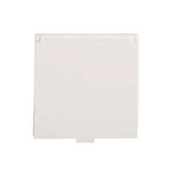 BIURO Gniazdo Schuko z klapką IP20 z ochroną styków śrubowe białe 16A 250V 25325