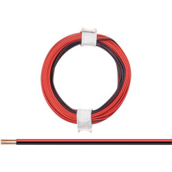 Donau 114-01 Strand Wire 2x0.08mm&#xB2; Red/Black 5m