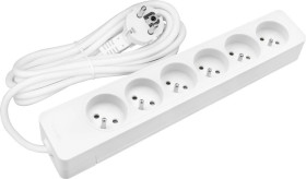 Przedłużacz przenośny 6- Krotny z uziemieniem /z przesłonami styków, przewód 1.0mm2, 1.5m/G6FD11B