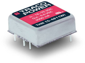 TracoPower THN 15-2421WI Przetwornica DC/DC, do PCB THN 15-2421WI, DIP-24, 15 W, 5 V/DC, -5 V/DC, 1.5 A, 1 szt.
