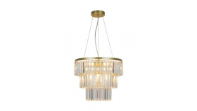 Żyrandol Kryształowy Do Salonu Tifanny Kolor Złoty, Na Wymienne Żróło Światła...