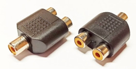 Adapter RCA (chinch) gniazdo / 2x gniazdo