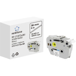 Renkforce RF-6027800 Labelling tape White tape Black font 36mm x 8m