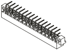 Złącze DIN 41612 32 -pinowe 2 -rzędowe raster: 5.08mm Męski 09041322921