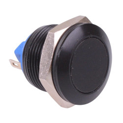 AV091003A270K APEM Off-(On) Momentary Black 19mm Flat Anti Vandal Push Button Switch SPST