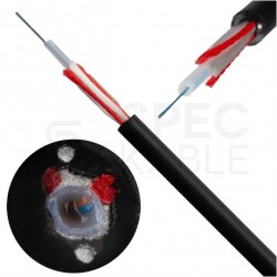 Kabel światłowodowy DAC 2 włókna SM 9/125 G.657.A1 zewnętrzny ziemny czarny ZTT