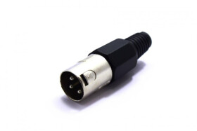 Wtyk Mikrofonowy XLR Canon 3 Pin Czarny