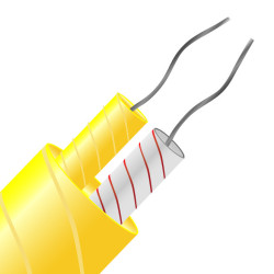 Kabel/przewód termopary K dł. 10m 1/0.315mm -60 → +350 °C Włókno szklane 2-żyłowy Nieekranowany