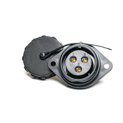 Złącze wielostykowe przemysłowe 3-pinowe Montaż na kołnierzu Gniazdo RS PRO