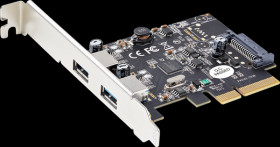 PEXUSB312A3 PCle x 4 &gt; 2x external USB 3.1 Type-A
