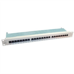 VALUE Patch panel kat. 6 (klasa E) 19, 24 P, ekranowany, szary