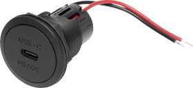 Zasilanie Wbudowane gniazdo USB-C PD/QC bez diody LED maks. 30 watów ProCar Power USB-C Einbausteckdose PD/QC ohne LED m