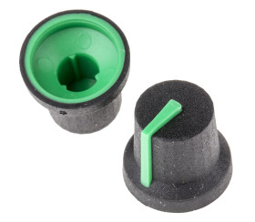 Pokrętło potencjometru oś: 6mm średnica: 16.8mm Wielowypustowe Czarny RS PRO