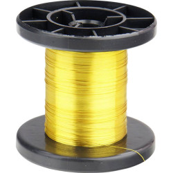 Donau LD15-3 Yellow Enamel-Coated Copper Wire &#xD8;0.15mm 100m Solderable at 350&#xB0;C