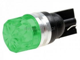 Żarówka samoch. LED 12V T10 0.5W 12mm Zielona