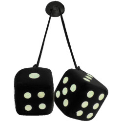 Kostki ozdobne na lusterko 2szt. do samochodu czarne