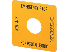 Tabliczka opisowa SQT1NOT-AUS bez opisu żółt 058874 EATON