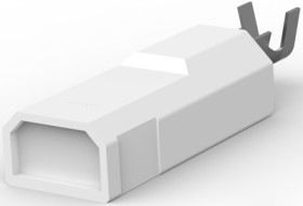 Insulated flat plug sleeve, 6.35 x 0.81 mm, 0.82 to 2.08 mm², AWG 18 to 14, brass, tin-plated, natural, 521217-2