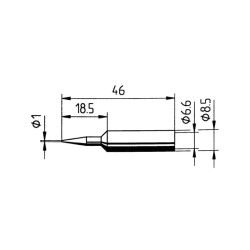 Grot ERSA 832BDLF 1mm stożek